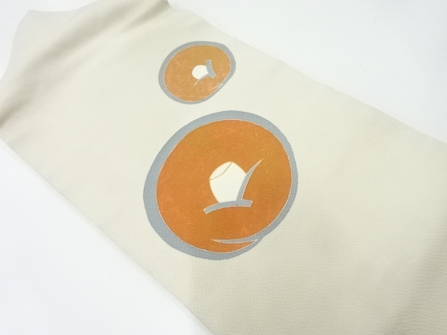 JAPANESE KIMONO / NAGOYA OBI / SILK / EMBROIDERY / CAMELLIA